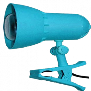 Настольная лампа на прищепке Надежда-1 мини синяя лазурь 40Вт Е27