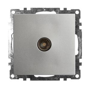 Розетка TV антенна С/У Серебро Катрин