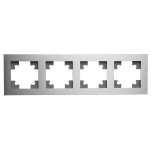 Рамка 4-я металл Серебро Катрин