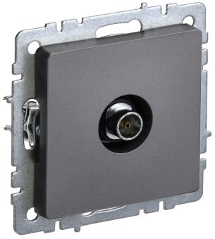 Розетка TV антенна С/У оконечная Сталь Brite