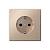 Розетка 1-м 16А С/У З/К со шторками Песочный ArtGallery