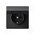 Розетка 1-м 16А С/У З/К со штор. с крышкой IP20 Карбон ArtGallery