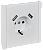 Розетка 1-м 16А С/У З/К со шторками+USB A+А 3,1А винтовое крепление Белый Forte&Piano