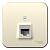Розетка RJ11 О/У изолирующая пластина Молочный Blanca