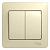 Выключатель 2-кл 10А С/У в сборе с рамкой Бежевый Glossa