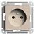 Розетка 1-м 16А С/У Песочный AtlasDesign