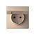 Розетка 1-м 16А С/У З/К со штор. с крышкой IP20 Песочный ArtGallery