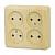 Розетка 4-м 16А О/У Сосна Etude
