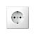 Розетка 1-м 16А С/У З/К Белая ArtGallery
