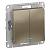 Выключатель 2-кл 10А С/У с индикатором Шампань AtlasDesign