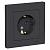 Розетка 1-м 16А С/У З/К со штор.в сборе с рамкой КАРБОН AtlasDesign